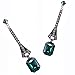 BABEYOND 1920s Flapper Earrings 20s Great Gatsby Earrings Vintage 20s Flapper Accessories Gatsby Costume Accessories (Green-1)