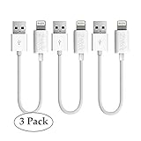 [3 Pack] 1ft/8 Pin Zakix(TM) USB Charge & Sync Cable for for iPhone 8/8 Plus, 7/7 Plus, iPhone, iPod and iPad (White)