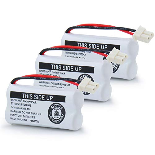 BAOBIAN BT166342/BT266342 Cordless Phone Battery BT162342 BT162342 BT-166342 BT-266342 CS6114 CS6419 CS6719 EL52300 CL80111 2.4V 600mAh Ni-MH