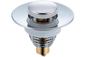 NEBXAZW Fits Any 1.25” to 1.65” Wide tub Drain Stainless Steel Sink Cover, pop-up Universal Odor Resistant Sink Drain with Silicone Gasket, and Shower Cap with Anti Clogging Filter (LVZUI871)