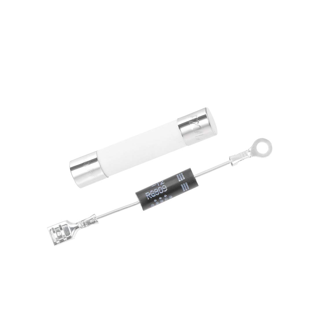 sourcing map Microwave Oven Fuse 20A 250V 6x30mm Ceramic Fuses Fast Blow with Diode 12KV 0.35A T3512 Repair for Rectifier Ballast 1 Set