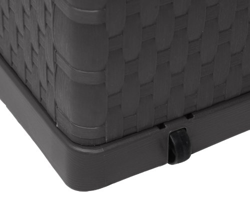 Ondis24 XL Kissenbox Enzo in Rattan Optik Auflagenbox abschließbar Gartenbox beugt Schimmel vor Regensicher mit Rollen… – Bild 7