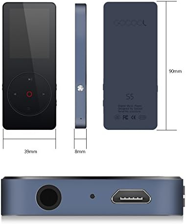 SHIKU GOCOOL S5 FM Radio Recording Portable HIFI Player (S5 Dark Blue 4G)