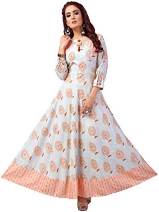 any kids Block Printed Long Gown Kurti