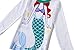 BebeBear Girls Christmas Pajamas for Kids Cartoon Sleepwear Children Mermaid PJs Pants Set Size 4, Light-blue-fish