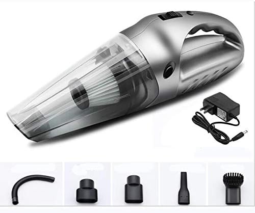 Sportlead Car, Wireless DC 12 Volt 120W High Powered Portable Wet & Dry Auto Vacuum Cleaner Truck for Home&Vehicles with LED Light (Sliv, 8.9 x 2.6 x 2.4 inches, Sliver