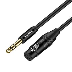 DREMAKE 25FT TRS 1/4 Inch 6.35mm/6.5mm to XLR