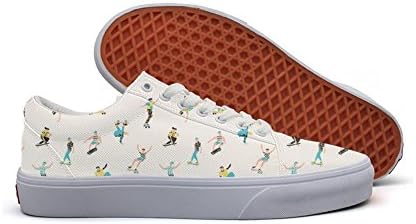 Ouxioaz womens Skateboarding Shoes Canvas illustration skateboarding clipart Sport Sneaker