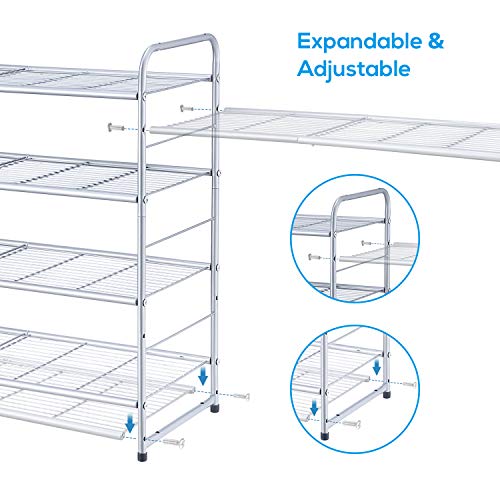 Simple Trending 4-Tier Stackable Shoe Rack, Expandable