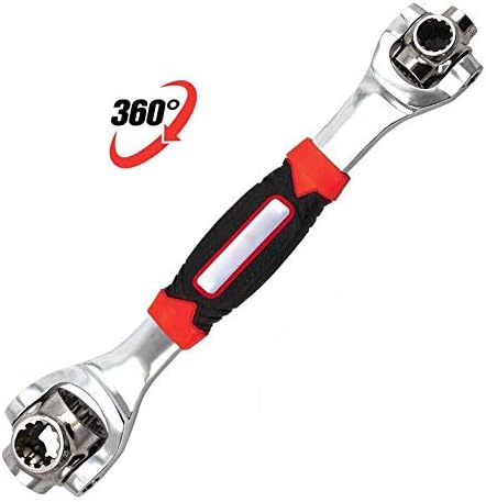 Universal Socket Wrench, 48 Tools In One Socket Multifunctional Wrench Rubber Handle with Spline Bolts Home and Auto Repair Tool