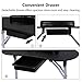 Giantex Portable & Foldable Manicure Nail Table Station, Nails Desk Spa Beauty Salon Technician Equipment w/Wrist Pad&Large Drawer, Free Carrying Case, Nail Workstation 27 Inches Height, Black
