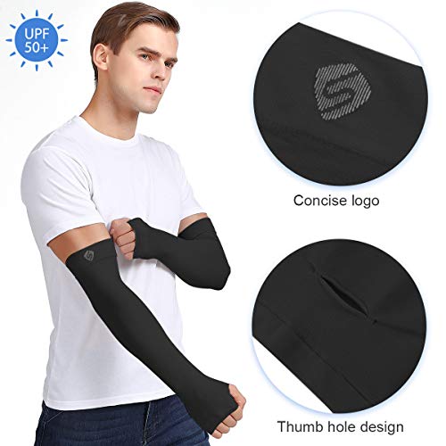 image for SHINYMOD UV Protection Cooling Arm Sleeves for Men Women Sunblock Cool