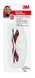 3M 47010-WV6 Flat Temple Safety Eyewear with Scratch Resistant Lens, Frame: Black/Red & Lens: Clear