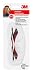 3M 47010-WV6 Flat Temple Safety Eyewear with Scratch Resistant Lens, Frame: Black/Red & Lens: Clear primary