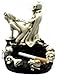 Bellaa 20621 Skull Ashtray Skeleton With Couple Love Statue Candy Bowl 5 inch