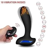 Rechargeable Electric Massager with 10 Multiple Vibrating Speed and Patterns, Wireless Remote Control Therapeutic Personal Massager for Body Deep Tissue Massage, Waterproof & Whisper Quiet