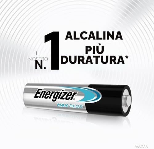 Max Plus - Pile AAA (Confezione da 10) Batterie Alcaline 1,5V - potenza che dura 130% di extra durata - 100% imballaggio riciclabile privo di plastica - 12 anni di conservazione