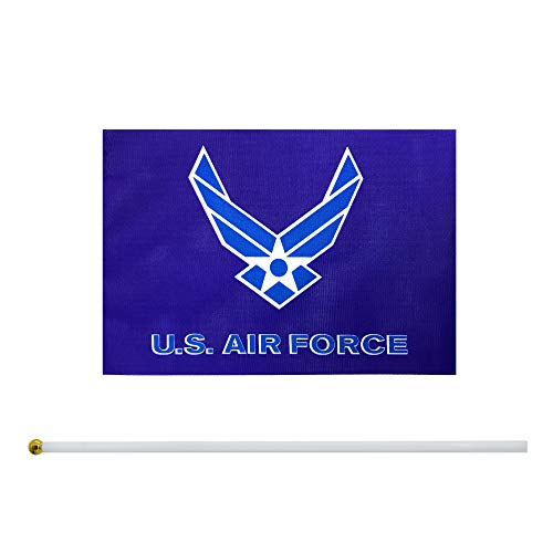 TSMD US Air Force Wings Stick Flag 50 Pack Small Mini Handheld United States Military Polyester Flags,Decorations Supplies for Army Party Events Celebration