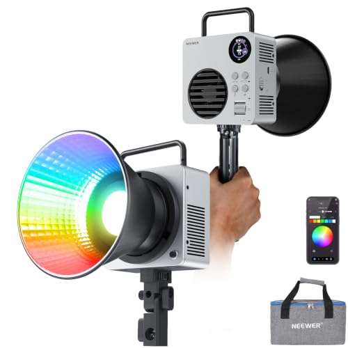 NEEWER HB80C RGBWW LED Videoleuchte mit 72Wh Akku 100W PD Schnellladen