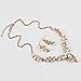 Clearance Deals Necklace+Earrings Jewelry Set Womens Pearl Rhinestone Short Necklace Earrings Wedding Bride Jewelry by ZYooh (Gold)