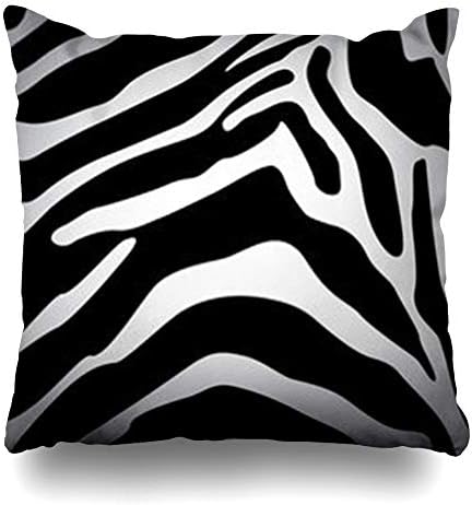 DaniulloRU Throw Pillow Covers Cat Orange Black Zebra Pattern Brown White Fur Leopard Safari Stripesbackgrounds Home Decor Sofa Cushion Cases Square Size 16 x 16 Inches