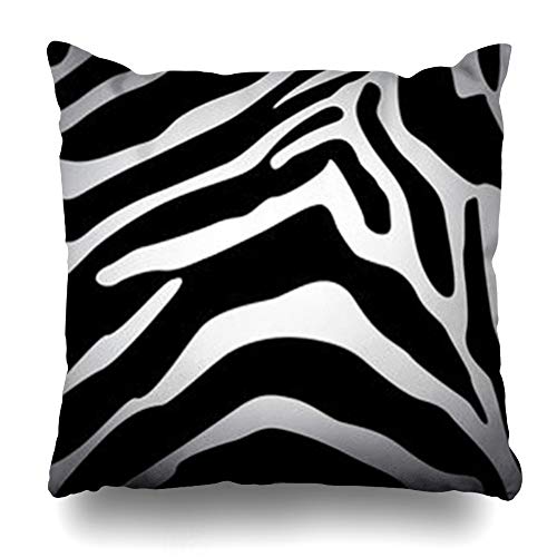 DaniulloRU Throw Pillow Covers Cat Orange Black Zebra Pattern Brown White Fur Leopard Safari Stripesbackgrounds Home Decor Sofa Cushion Cases Square Size 16 x 16 Inches