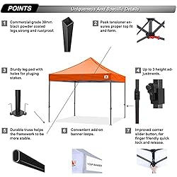 ABCCANOPY Heavy Duty Ez Pop up Canopy Tent with