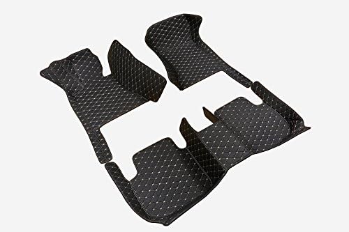 FFZ Parts Interior Foot Mat Door Mat with Rubber Protection Mats Car Mats Suitable for Golf 7 GTI GTD R GTE Club Sport Tdi TSI XPE Leather Black Thread Black