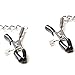 Black Leather Choker Collar With Open Mouth Ring Nip ple Clamps Clip (Black) (Fulfilled by Amazon)