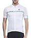 Santic Cycling Jerseys Men's Short Sleeve Bike Shirts Full Zip Bicycle Jacket with Pockets White L