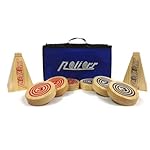 Rollors Backyard Game for Kids, Groups of All Ages & Families - The #1 Lawn Game for Summertime Fun, Tailgating, Camping, Outdoor Parties, BBQs, Picnics, Beach Days & more! - All-In-One Wooden Yard Activity Game Combining Horseshoes, Bocce Ball & Bowling