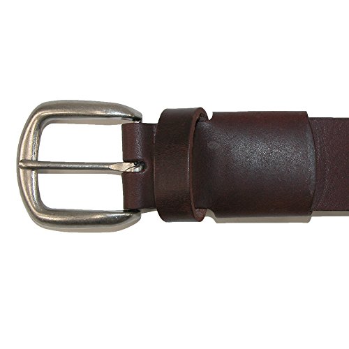 Boston Leather Men's Big & Tall Leather Bridle Belt with Hidden Elastic, 52