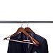 Ezihom Clothes Hangers Gugertree Wooden Suit Hangers with Extra-Wide Shoulder, Retro Finish, Wood Coat Hangers, Pant Hangers, 5pcs/Pack
