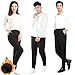 FERNIDA Electric Heated Thermal Trouser Outdoor Exercise Heating Warm Pants for Women/Men/Senior(Battery Included) Black