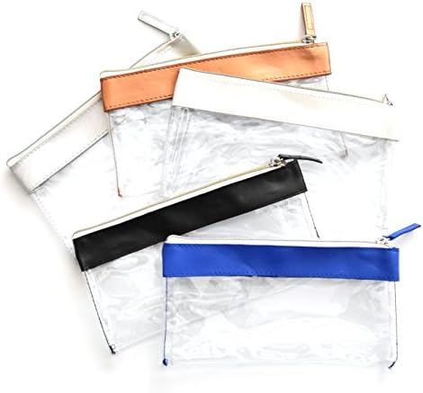 Rollerbottle Clutch for Essential Oil Rollerbottles or oil bottles. Clear Clutch holds 10, 10ml rollers perfectly in zipper clear clutch (white)