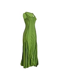 Wearlove vestido largo con pliegues sin mangas con cuello redondo con espalda nadadora de verano para mujer