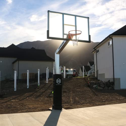 Dominator Premium Inground Adjustable Basketball Hoop 72" Backboard w/ 4' Overhang NBA/NCAA