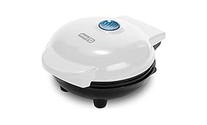 Dash Mini Maker: The Mini Waffle Maker Machine for Individual Waffles, Paninis, Hash browns, other on the go Breakfast, Lunch, or Snacks - White