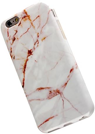 iPhone 6/6s plus Case ATNG Slim Soft Smooth TPU Flexible Shockproof Anti-Scratch Anti-Fingerprint Back Case for iPhone 6 / 6s plus [5.5 inch Display] Shell Full Protection（red white marble）