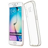 Galaxy S6 Edge Case. Clear Hard Back Panel and Soft Protective Bumper. **Crystal Clear**