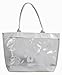 Women Transparent Hibiscus / Flower Printed Casual Shoulder Tote Beach Bag