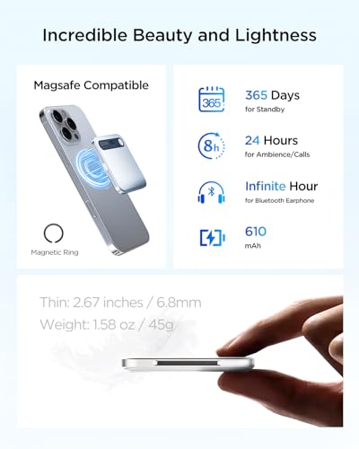 BOYA Notra AI Voice Recorder,Ambient/Phone Call/Bluetooth Capture, AI Transcription&Smart Summary, Support 140+ Languages, 64GB Storage, Magnetic Note Taker for Meetings,Lectures,Interviews(Sliver)