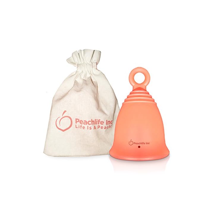 Peachlife Ring Pull Menstrual Cup - Reusable 12 Hour Tampon Alternative PEACHCUP