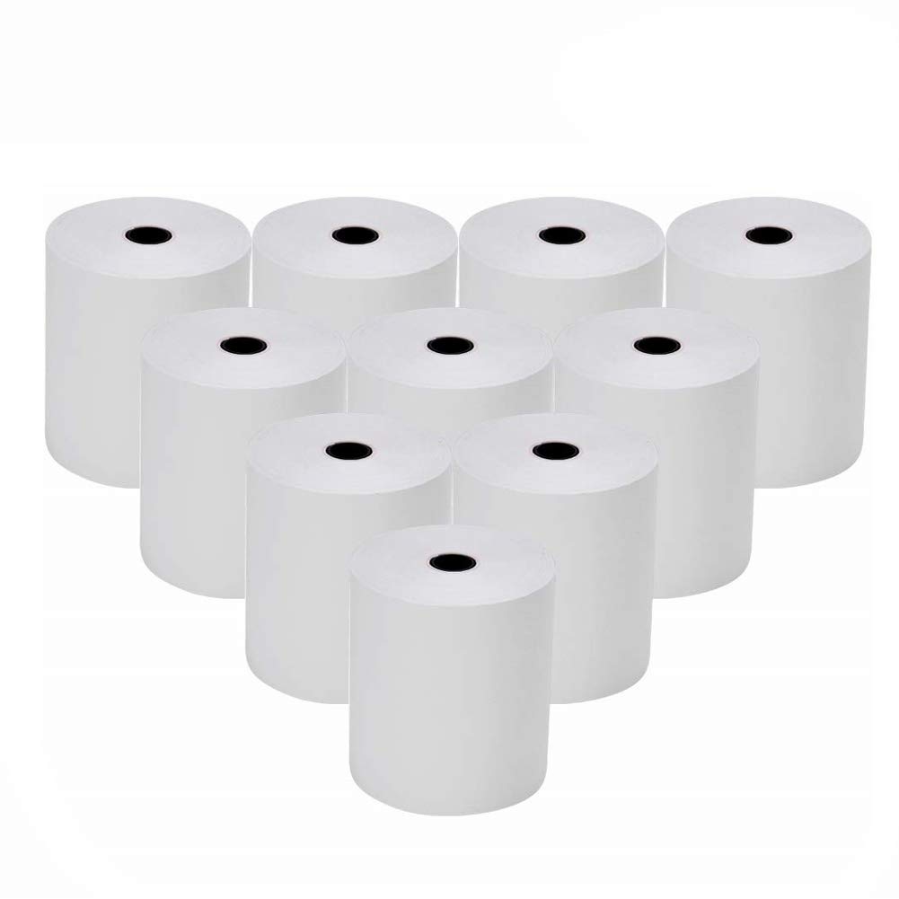 FungLam Thermal Rolls, 57mm x 12mm x 26m, 10 Rolls, Suitable for Register and Printing Calculators, Premium Paper, Delivers Crisp Images, More Convenient to Store
