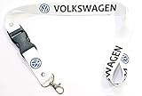 VOLKSWAGEN VW WHITE LANYARDS NECK STRAP KEY CHAIN SILK 22 Inch