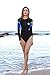 AXESEA Womens Long Sleeve Rash Guard UV UPF 50+ Sun Protection Printed Zipper Surfing One Piece Swimsuit Bathing Suit (14, Aurora)