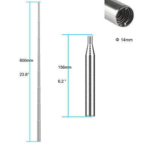 JISTL Fire Bellows by Mouth Blow Fire Tube Outdoor Gear Collapsible Stainless Steel Campfire fire Pot Tool Builds Fire by Blasting Air (Mixed 3 Pack) - Thumbnail 4