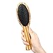 Gisala Detangling Scalp Massage Hair Comb Wooden Bristle Cushioned Hair Brush for Adults & Kids