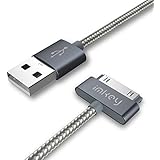 IMKEY Apple Certified 6.5 Feet 30-Pin To USB Sync and Charging Cable for iPhone 4 / 4S, iPhone 3G / 3GS, iPad 1 / 2 / 3, iPod - (Gray)