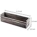 MyGift Wall Mounted Decorative Torched Wood Shelf, Storage Box Organizer, Dark Brown